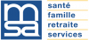 Logo de la MSA : santé famille retraite services L'essentiel & plus encore